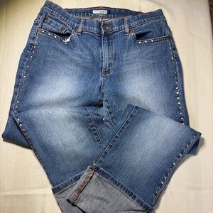 Tint Jeans, BoHo style Relaxed Studded Leg size 12